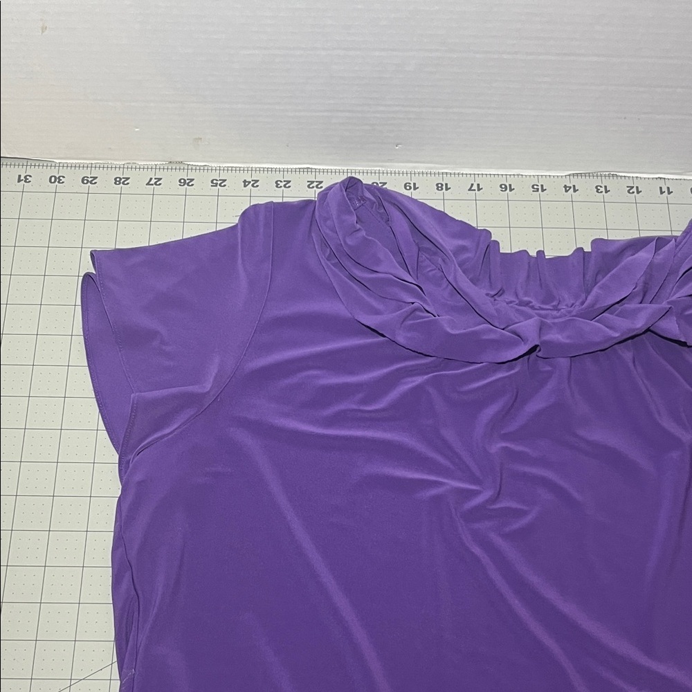 Cato Vibrant Purple Ruffle Blouse - Picture 4 of 6